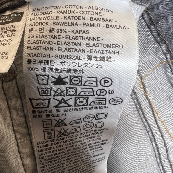 🌹Levi's Gray Slim Straight Denim Jeans Men's 30x30 Casual Work Outdoor - Picture 11 of 12
